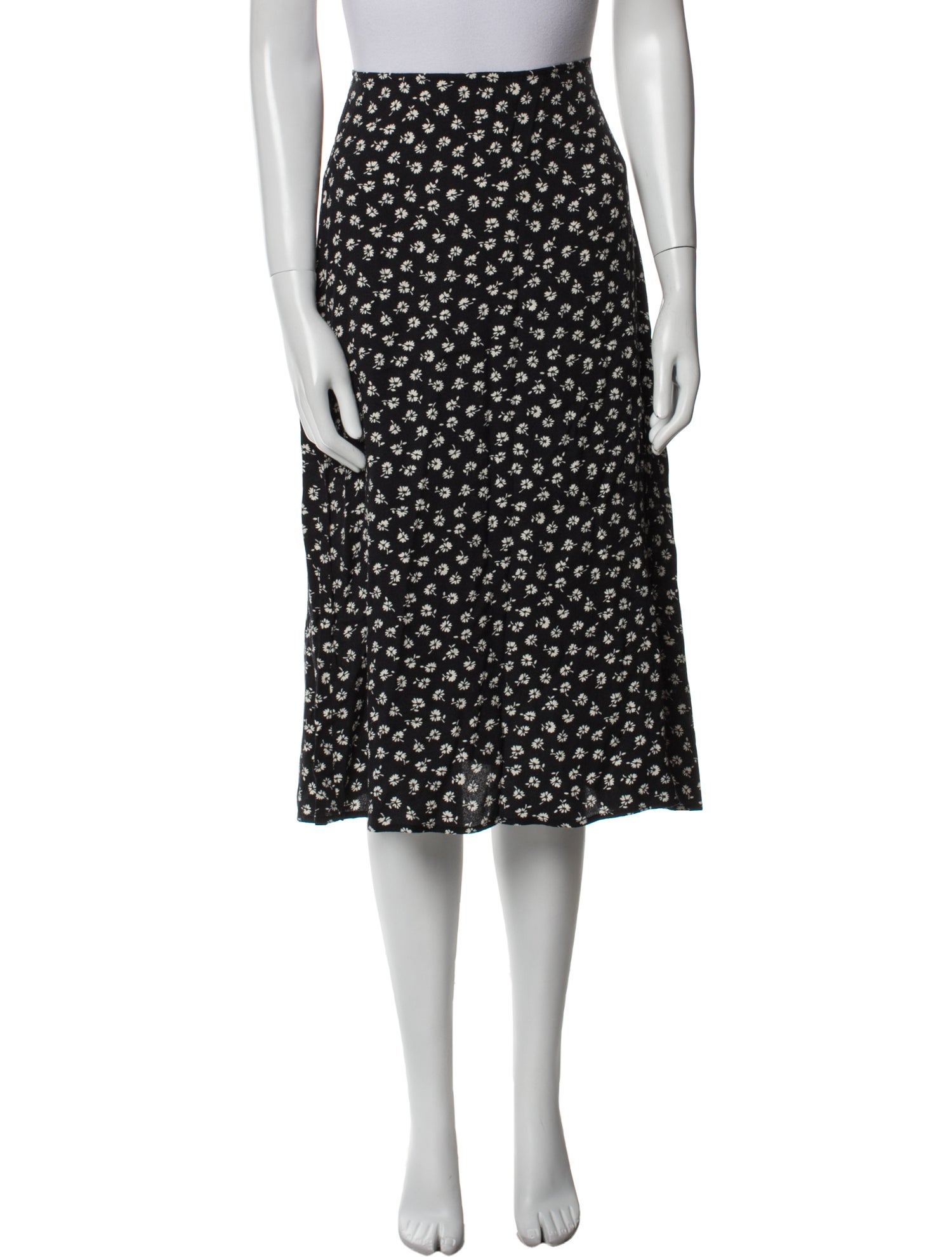 Reformation Floral Print Knee-Length Skirt