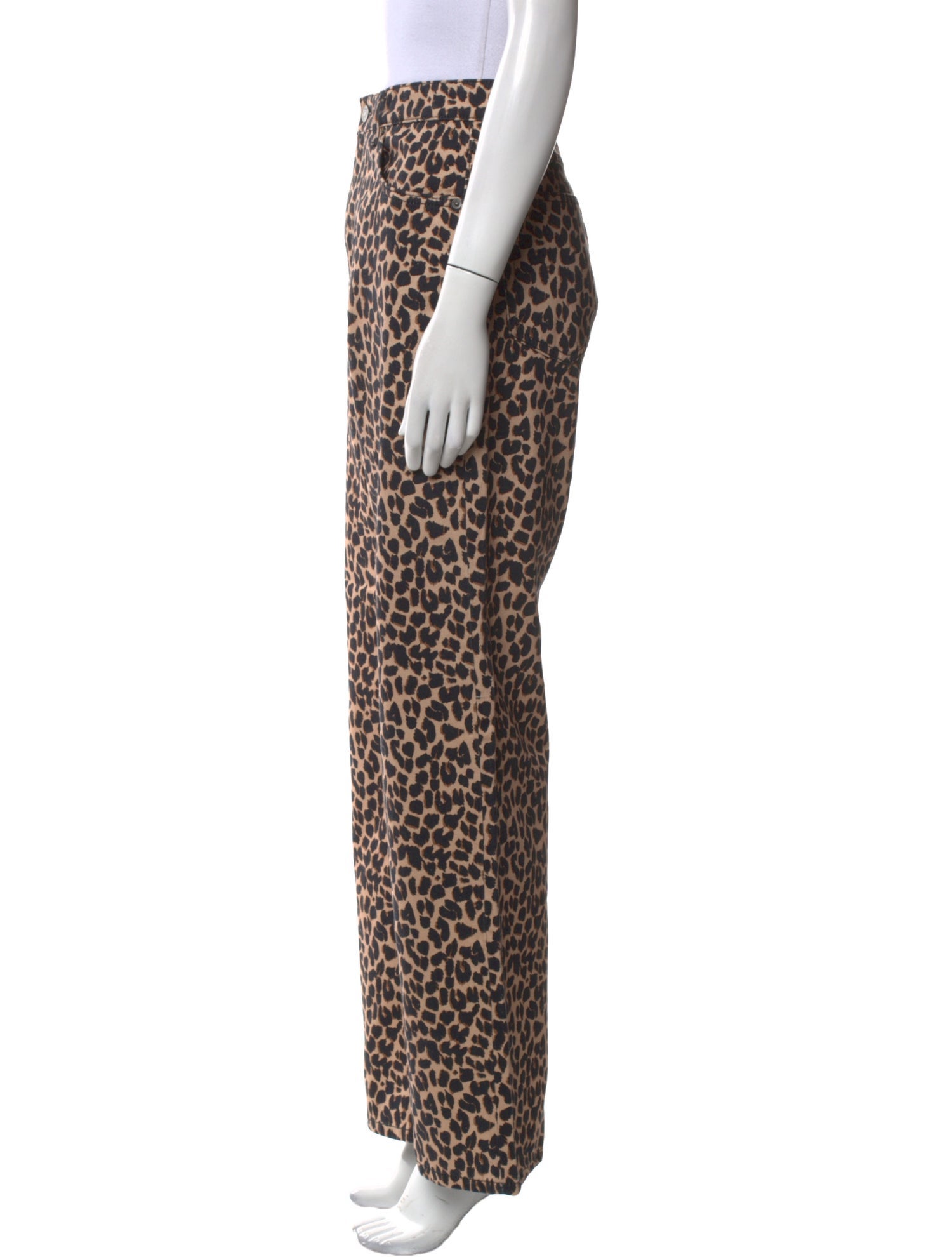 Reformation Animal Print Wide Leg Pants