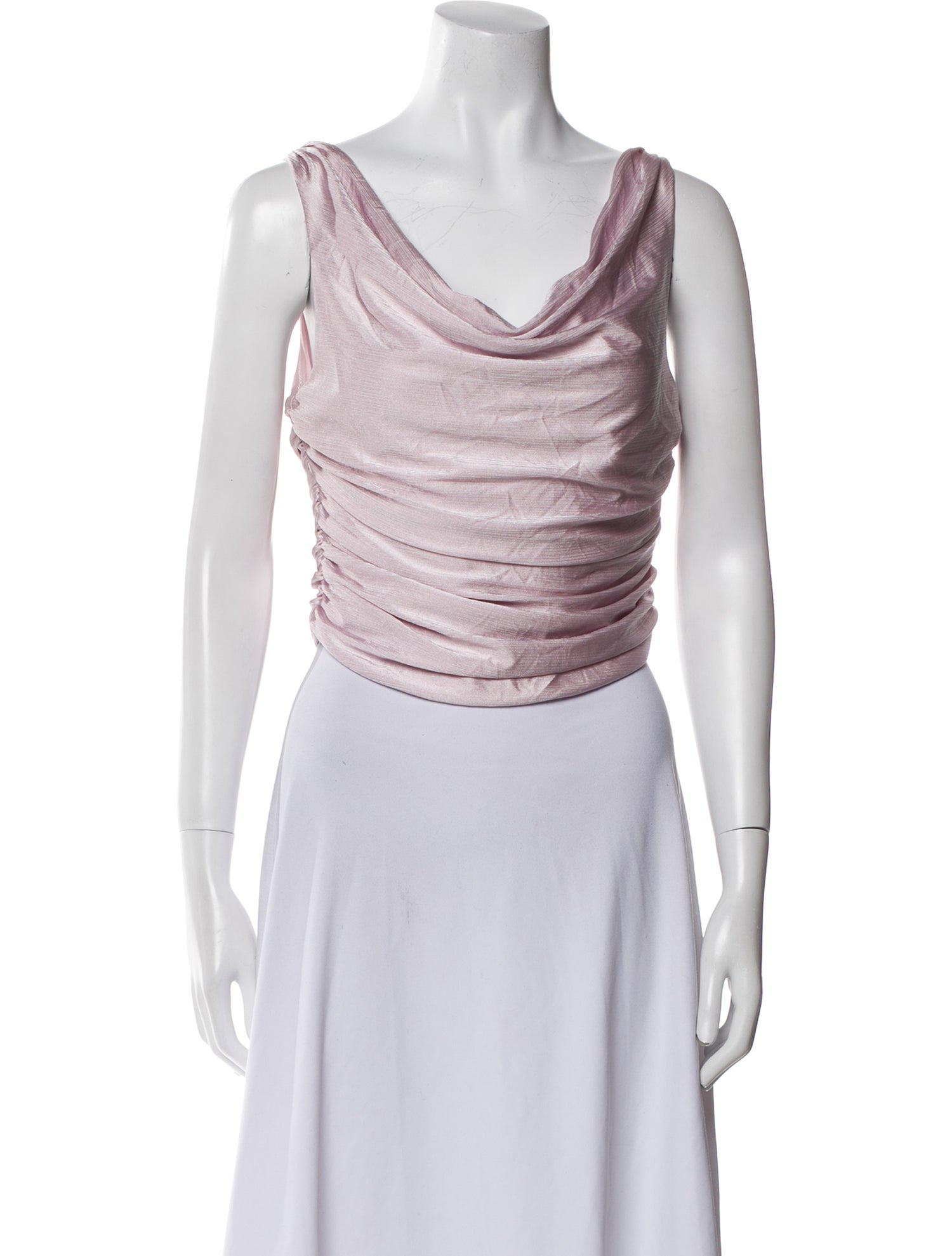 Reformation Nylon Cowl Neck Crop Top