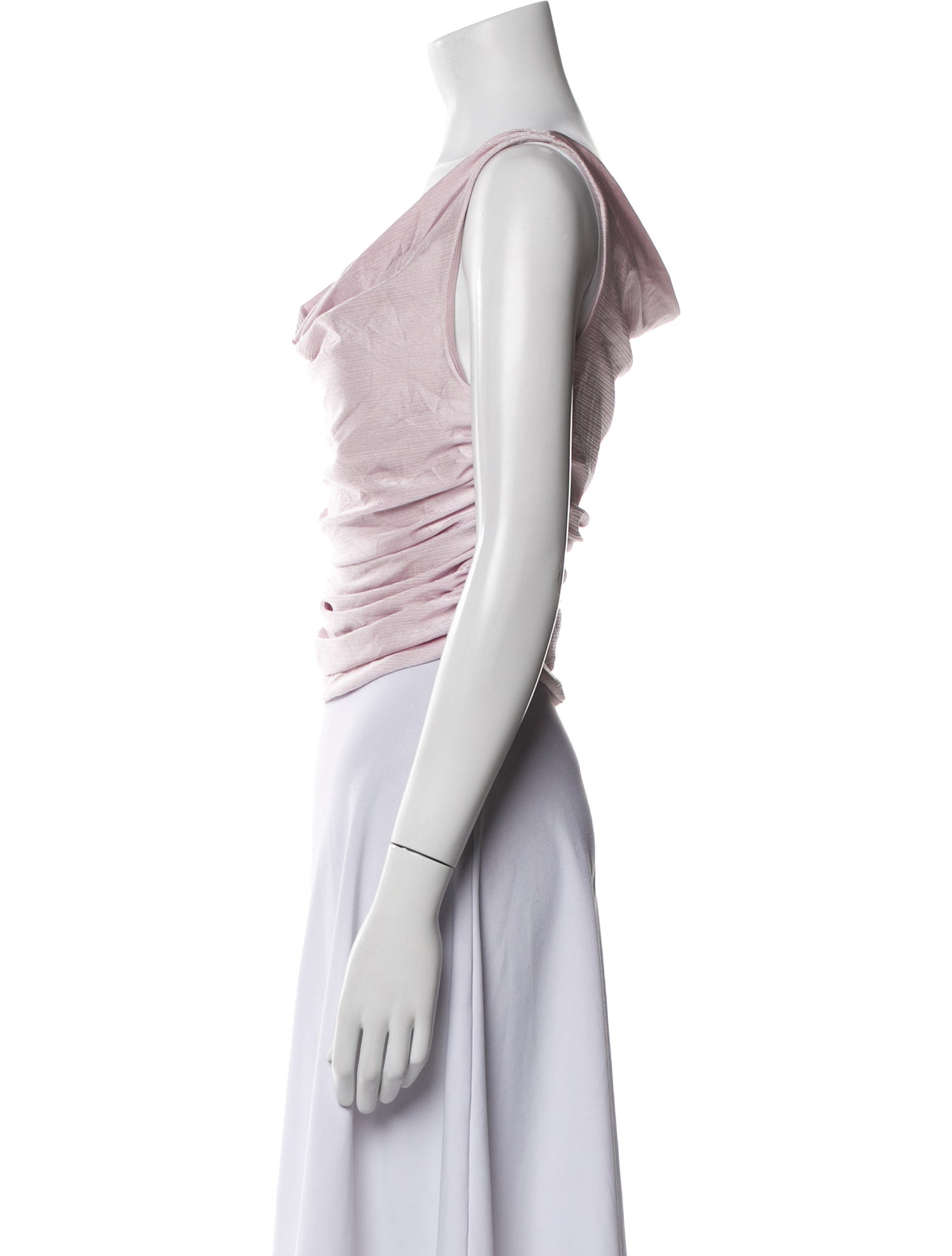 Reformation Nylon Cowl Neck Crop Top