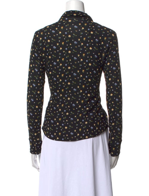 Reformation Printed Long Sleeve Button-Up Top