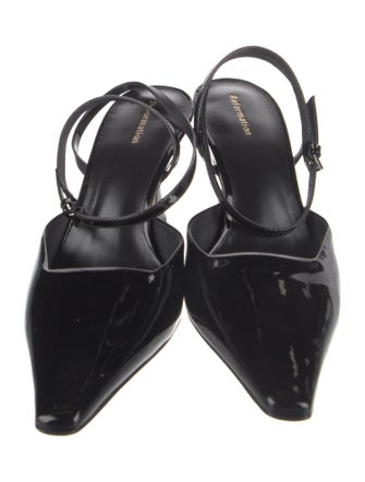Reformation Patent Leather Slingback Pumps