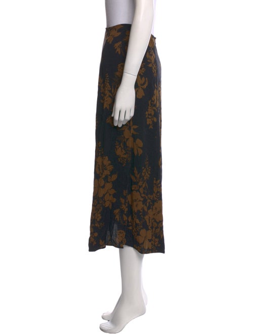 Reformation Floral Print Midi Length Skirt