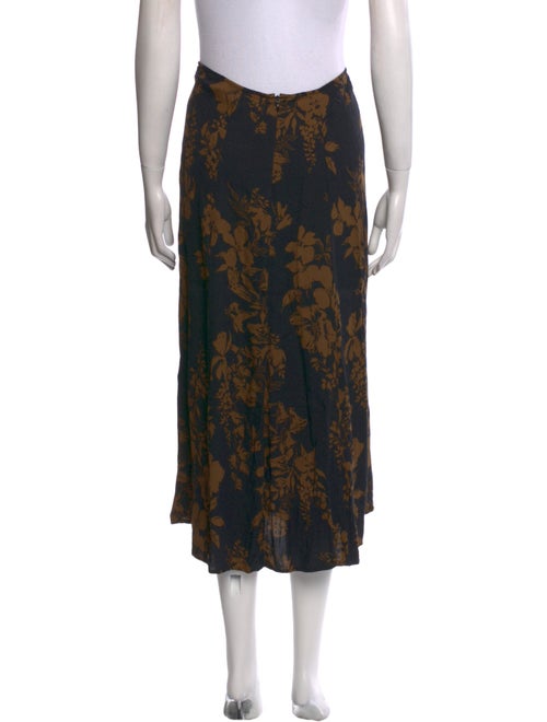 Reformation Floral Print Midi Length Skirt