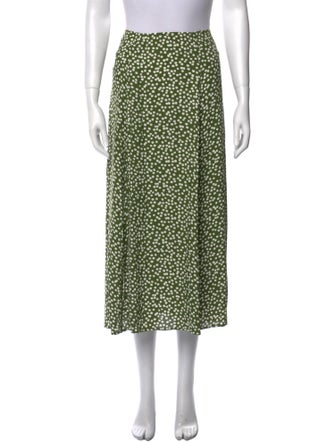Reformation Polka Dot Print Midi Length Skirt