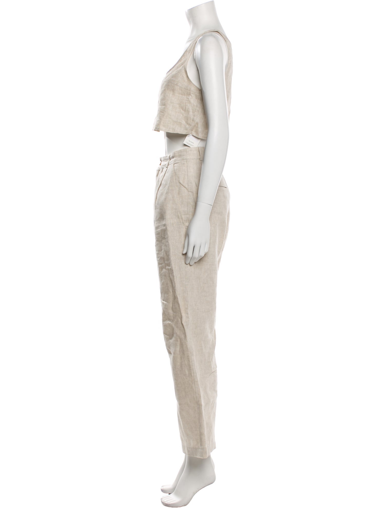 Reformation Linen Pleated Accents Skirt Set