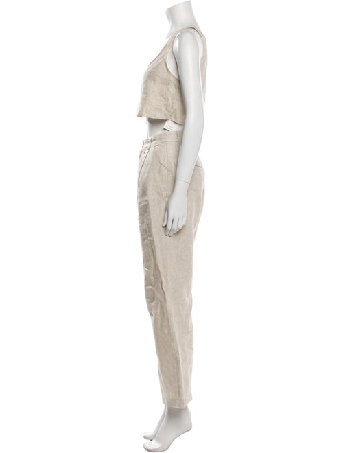 Reformation Linen Pleated Accents Skirt Set