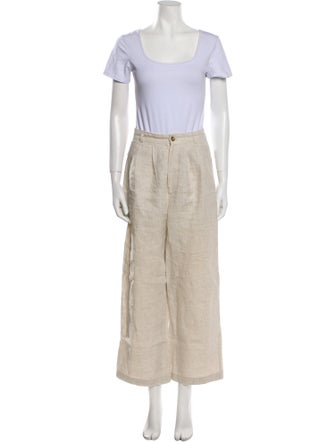 Reformation Linen Pleated Accents Skirt Set