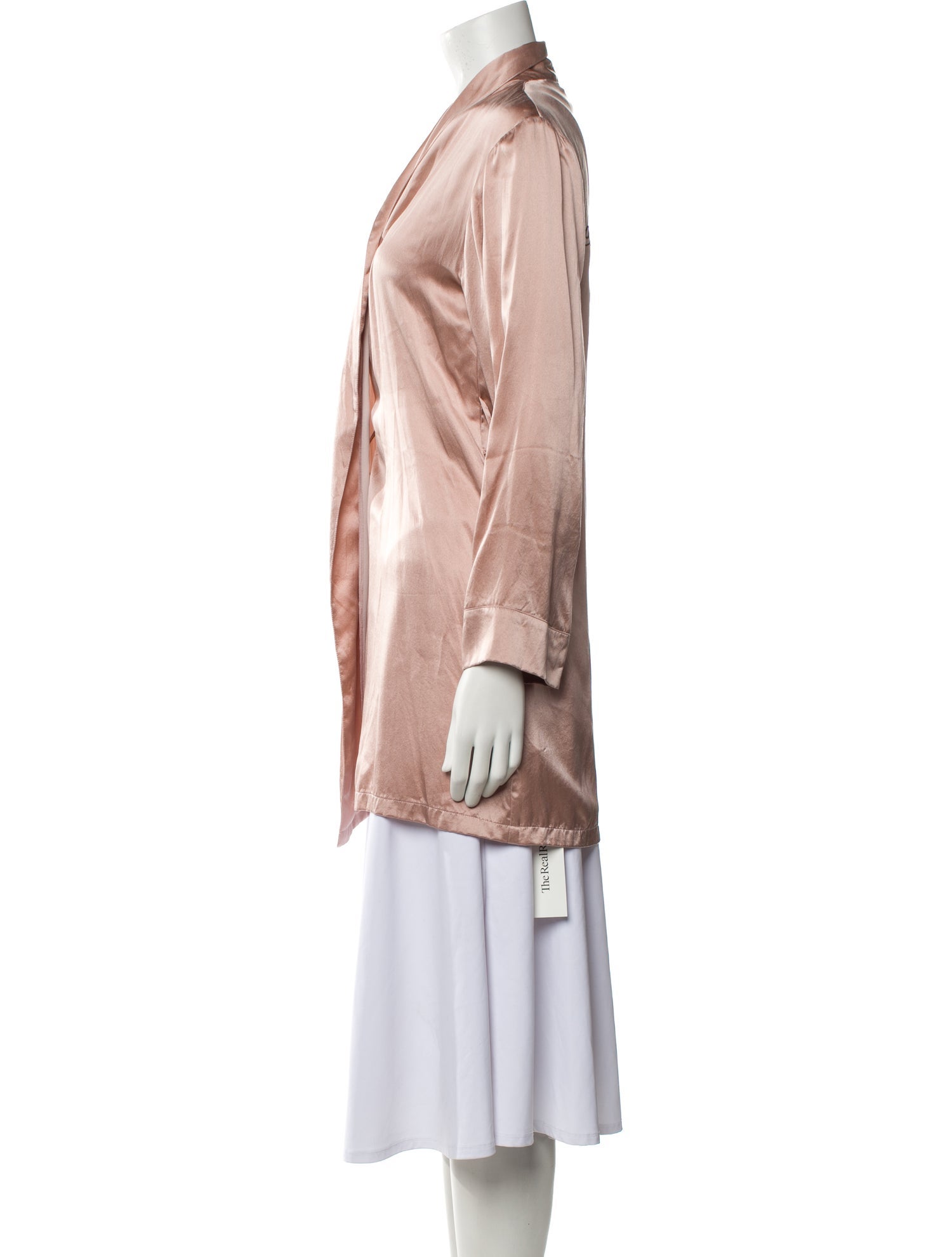 Reformation Silk Embroidered Accent Robe