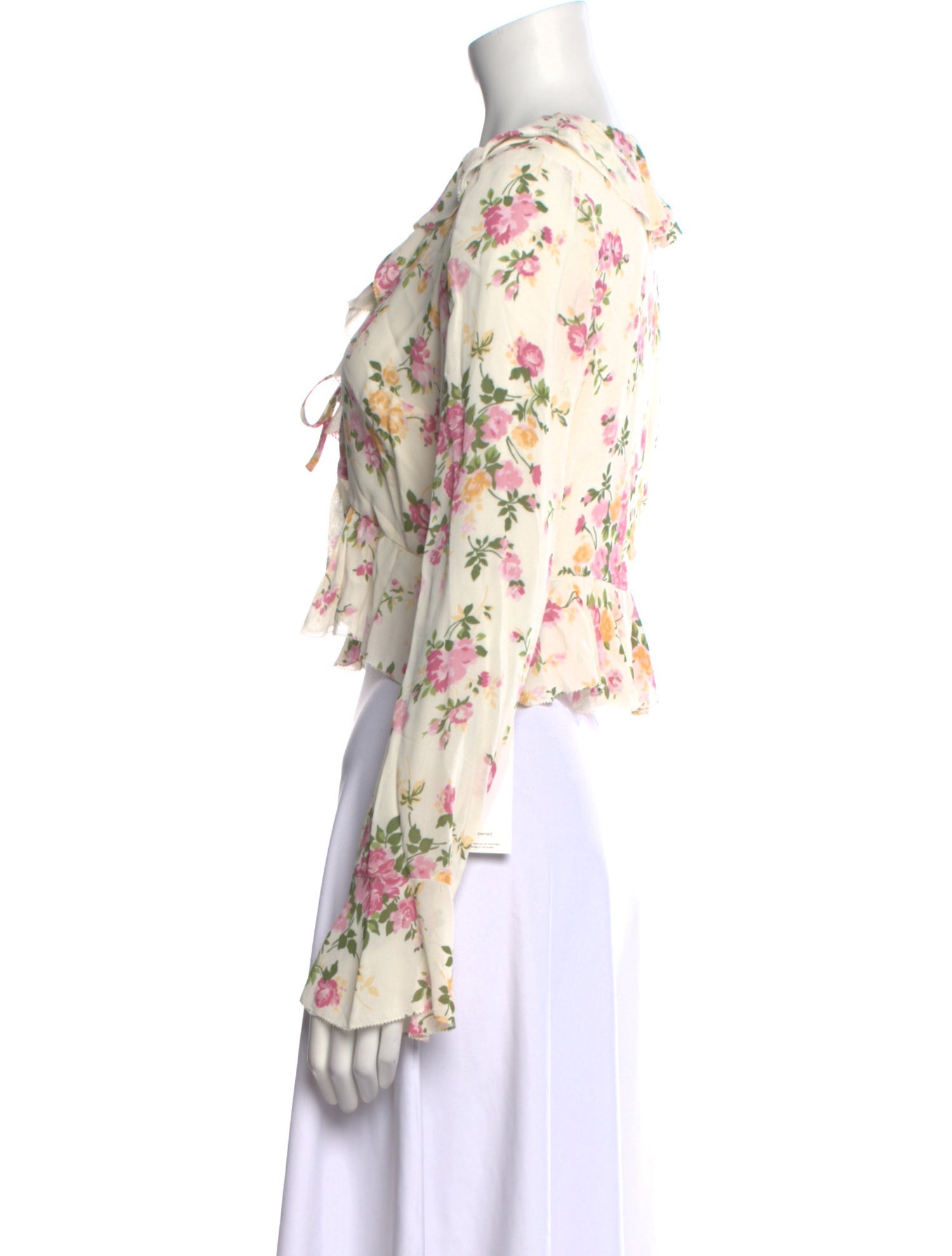 Reformation Floral Print V-Neck Crop Top w/ Tags