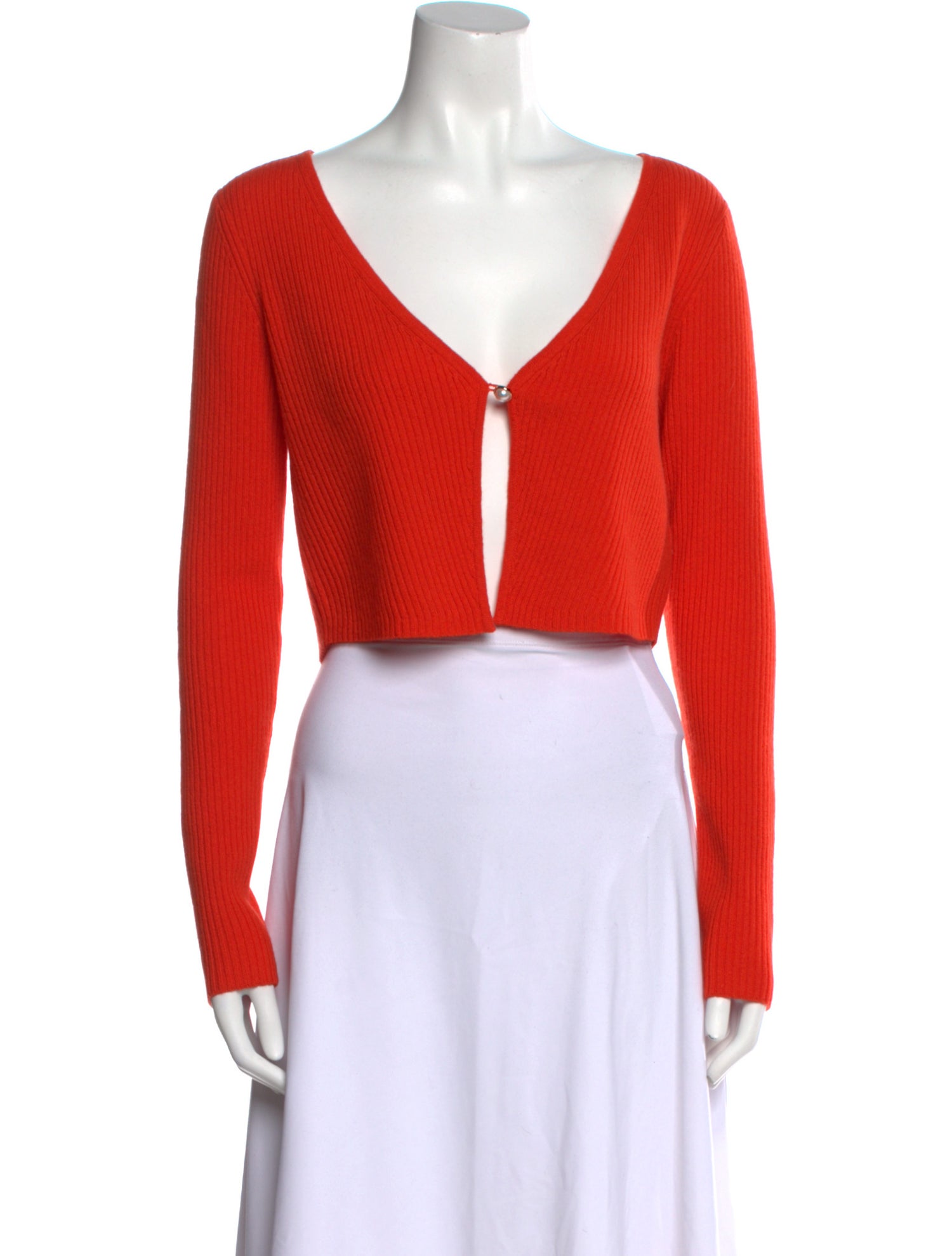 Reformation Cashmere V-Neck Crop Top