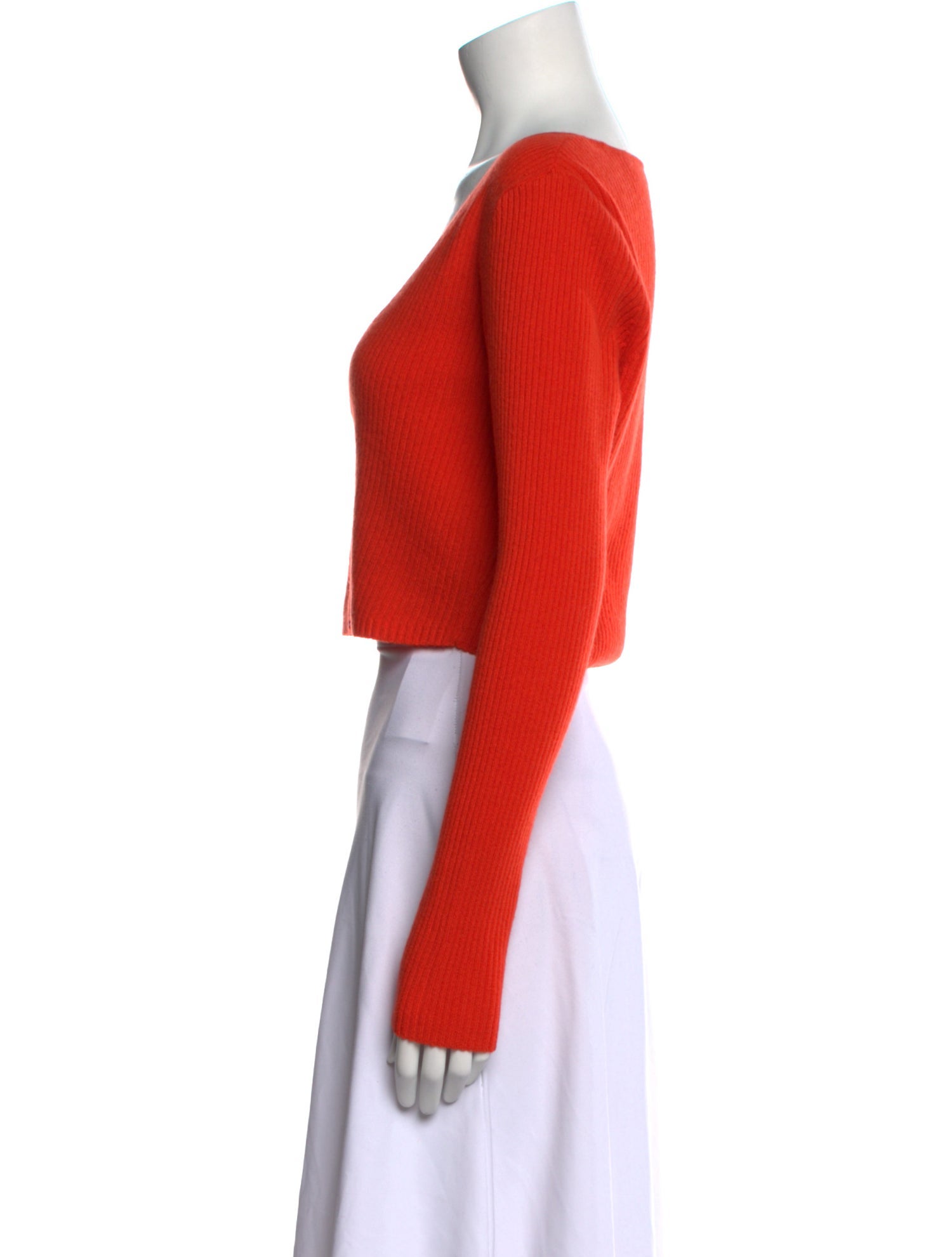 Reformation Cashmere V-Neck Crop Top