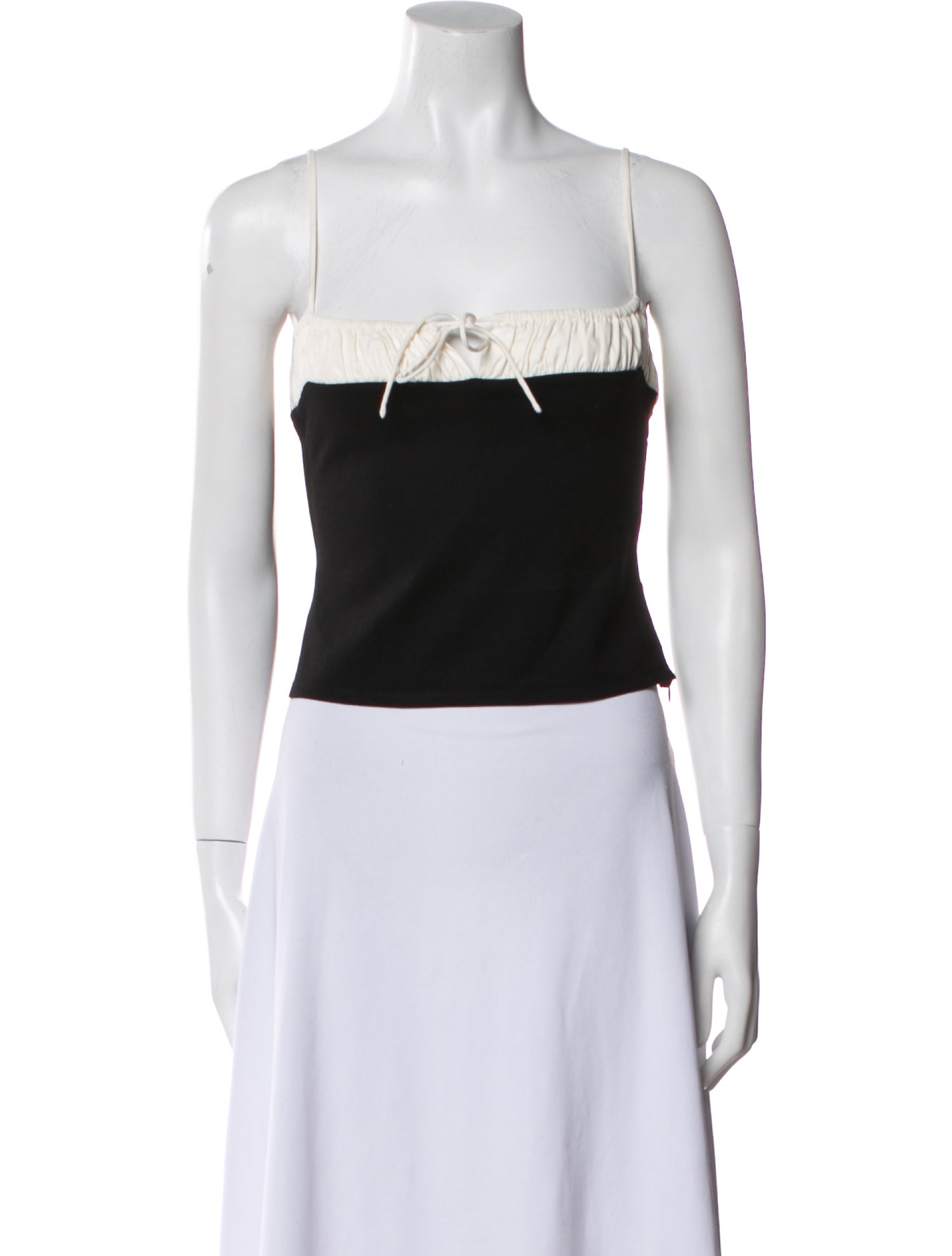 Reformation Square Neckline Sleeveless Crop Top