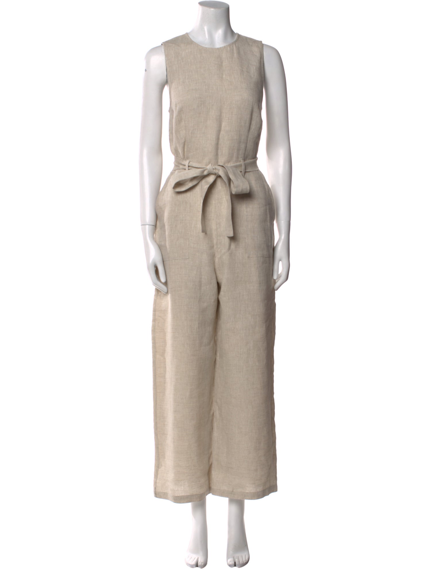 Reformation Linen Crew Neck Jumpsuit
