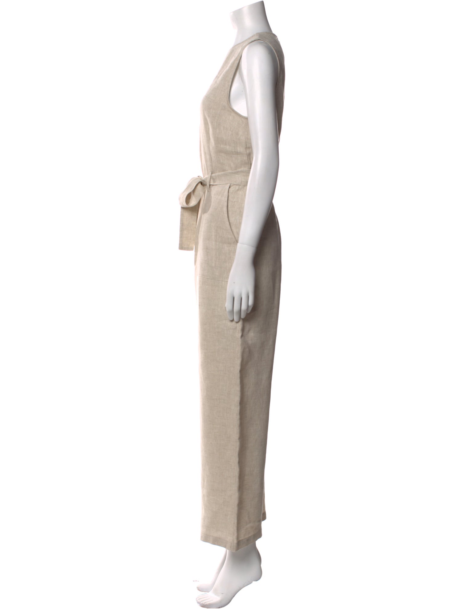 Reformation Linen Crew Neck Jumpsuit