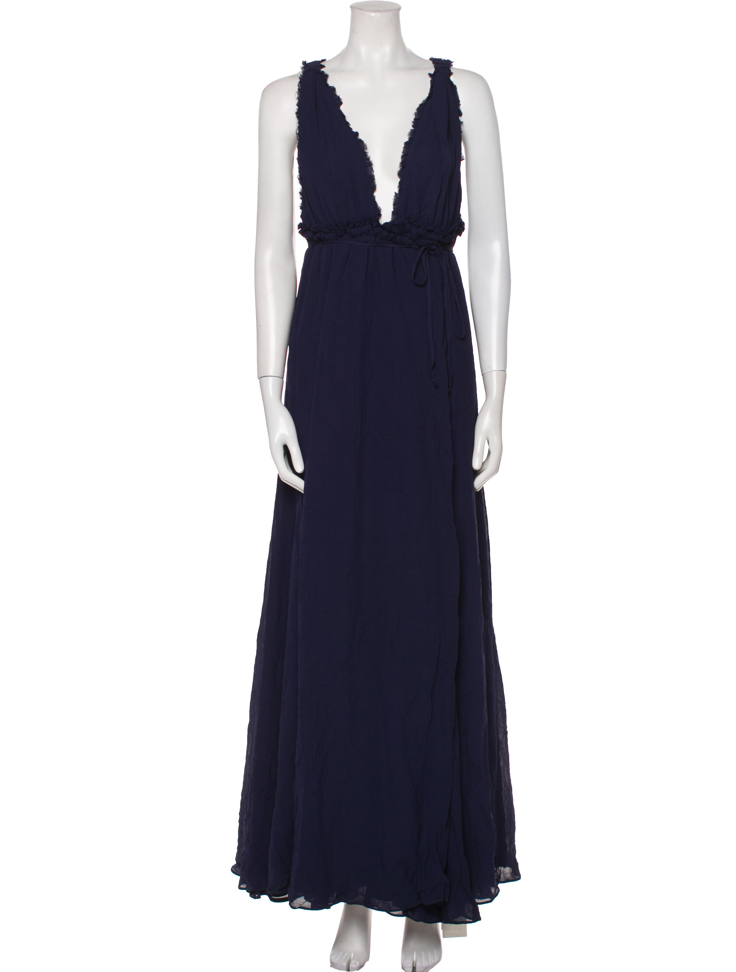 Reformation V-Neck Long Dress