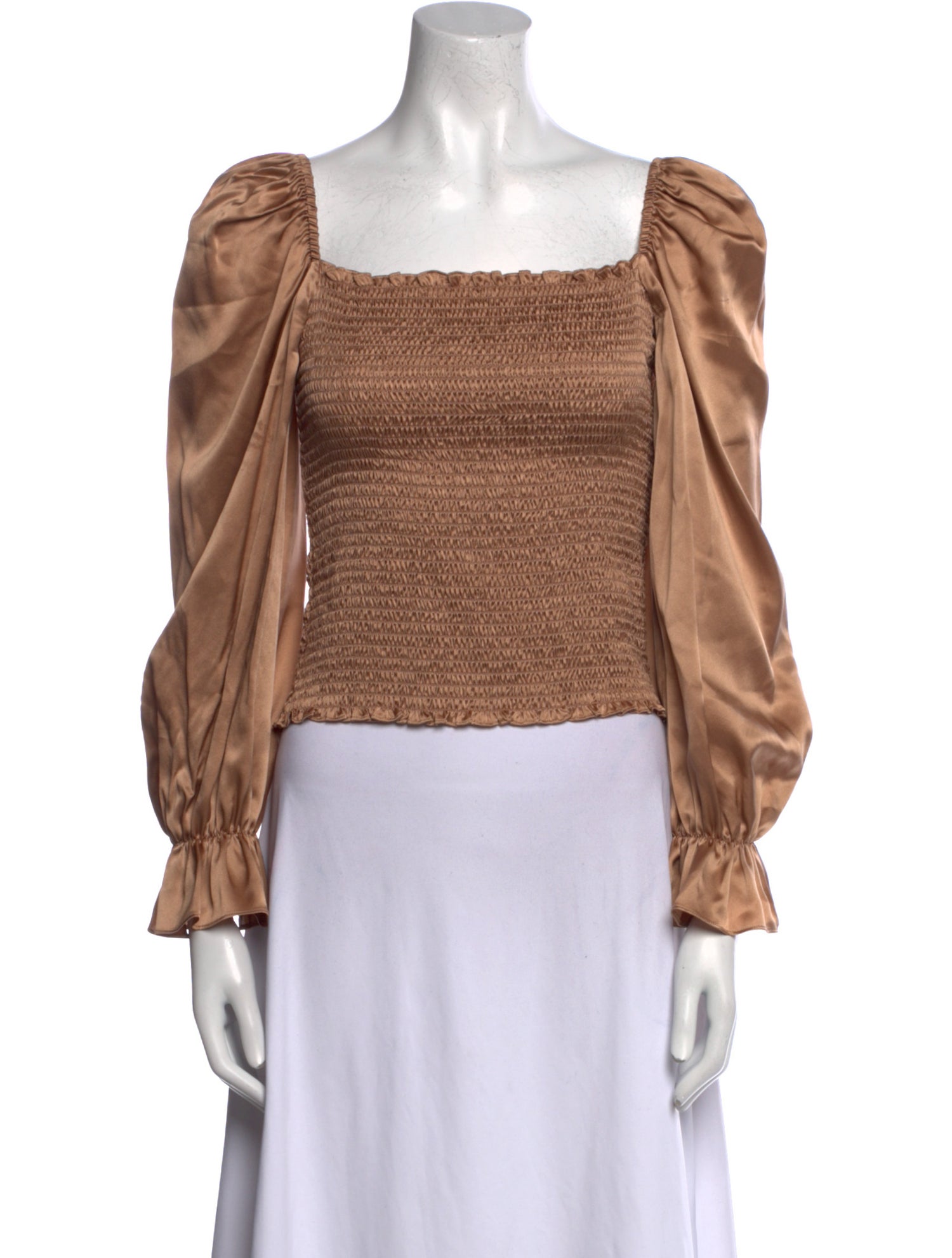 Reformation Silk Square Neckline Crop Top