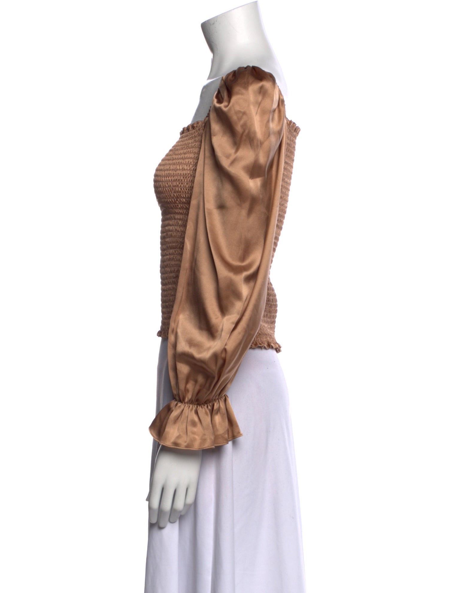 Reformation Silk Square Neckline Crop Top