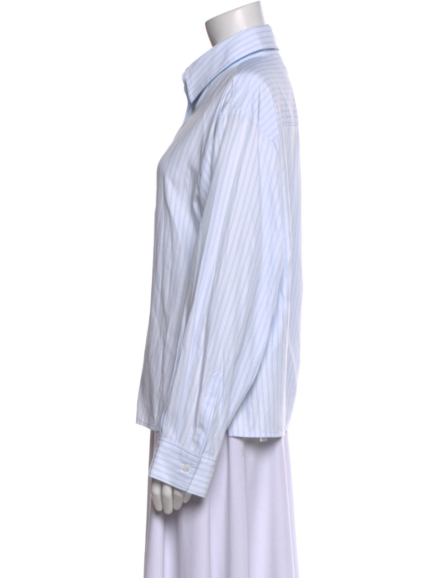 Reformation Striped Long Sleeve Button-Up Top