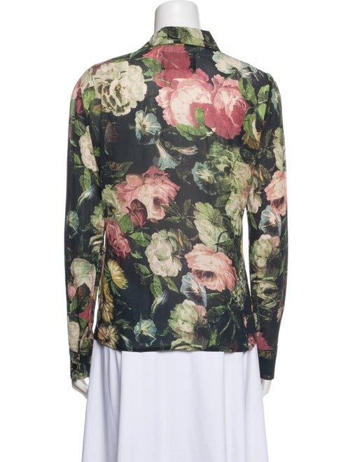 Reformation Floral Print Long Sleeve Button-Up Top