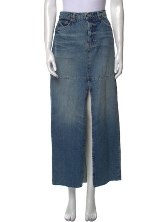 Reformation Distressed Accents Midi Length Skirt