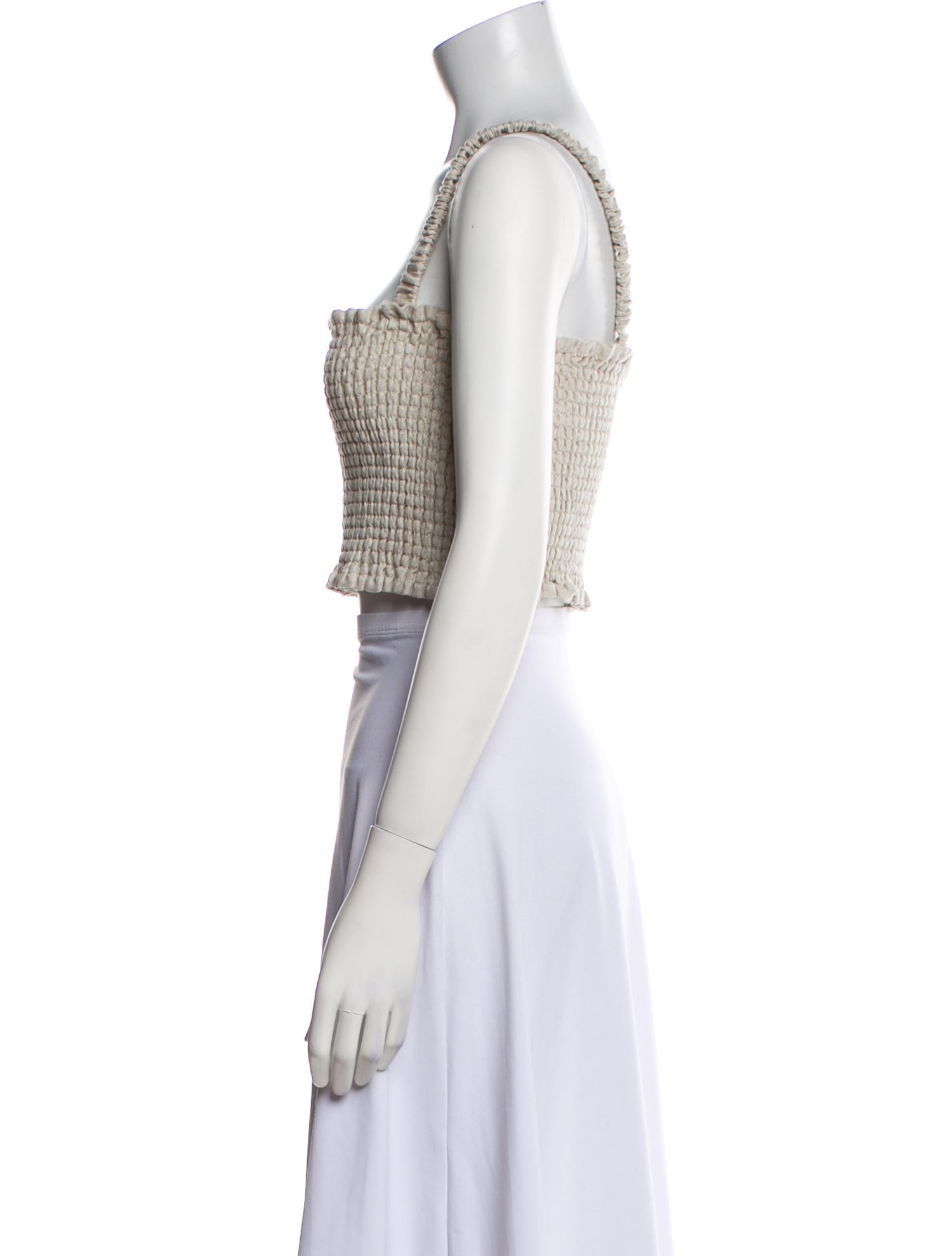 Reformation Linen Square Neckline Crop Top w/ Tags