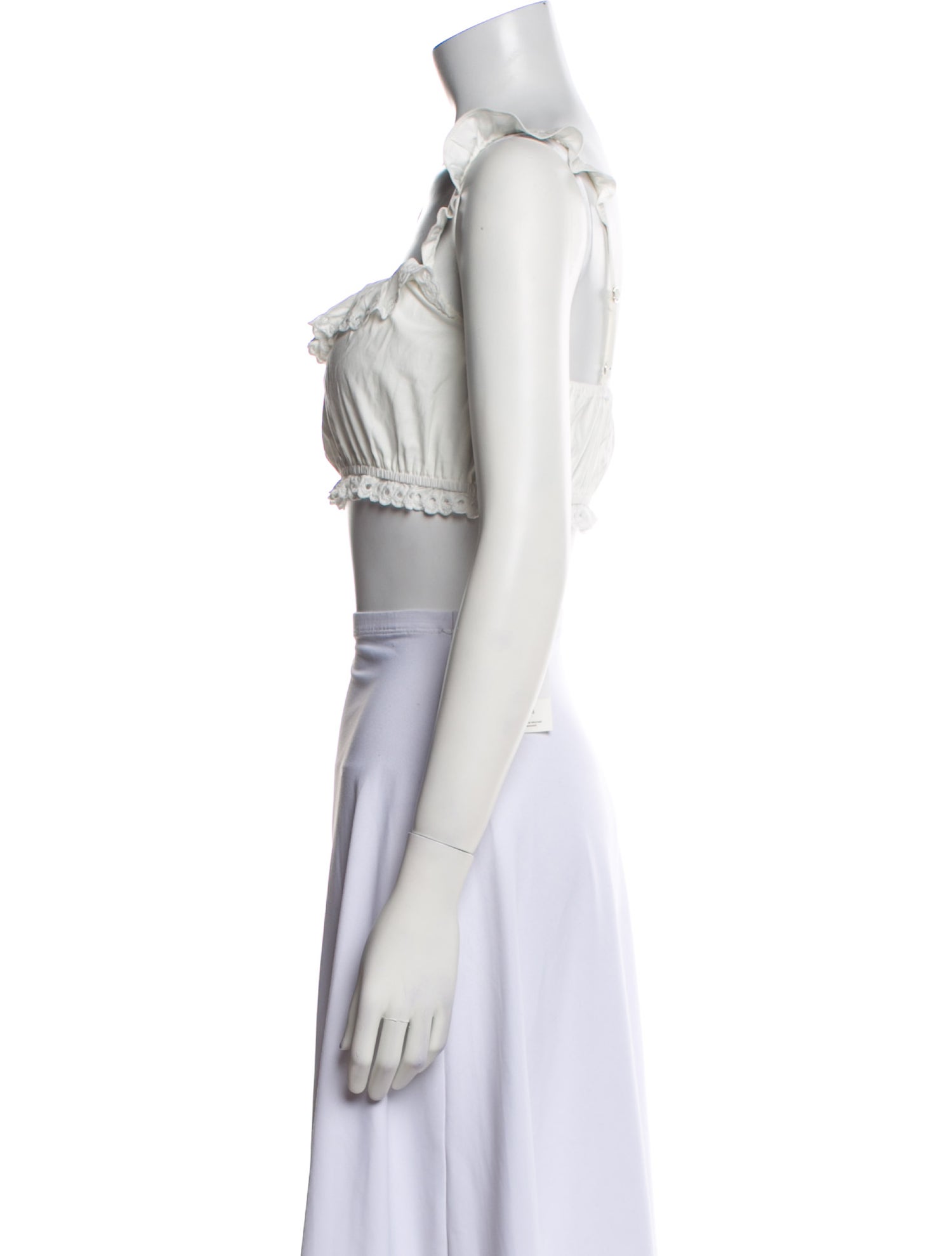 Reformation Square Neckline Sleeveless Crop Top