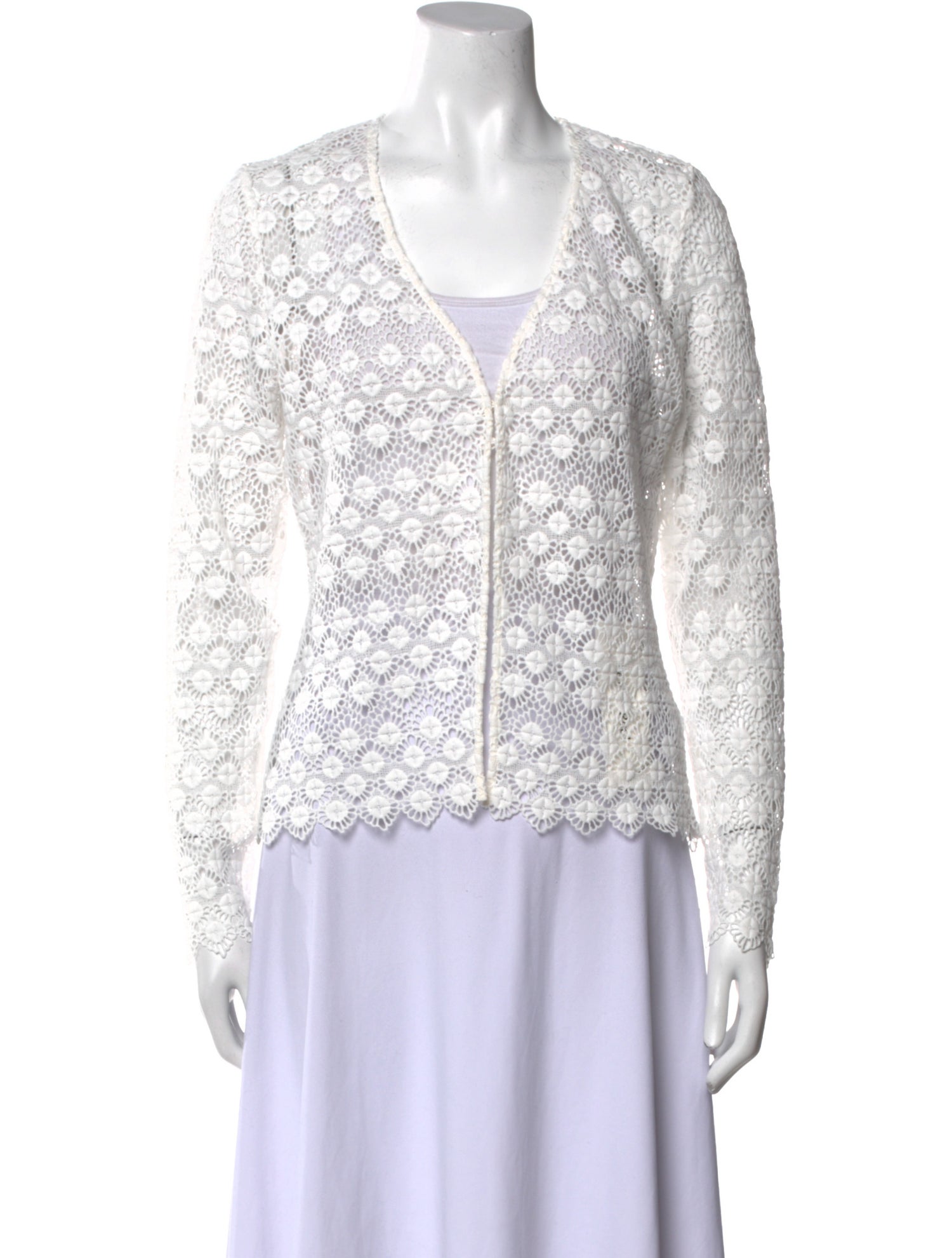 Reformation Lace Pattern V-Neck Blouse w/ Tags