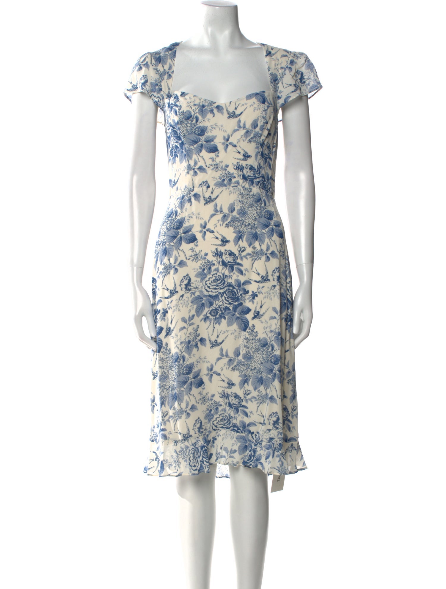 Reformation Floral Print Midi Length Dress