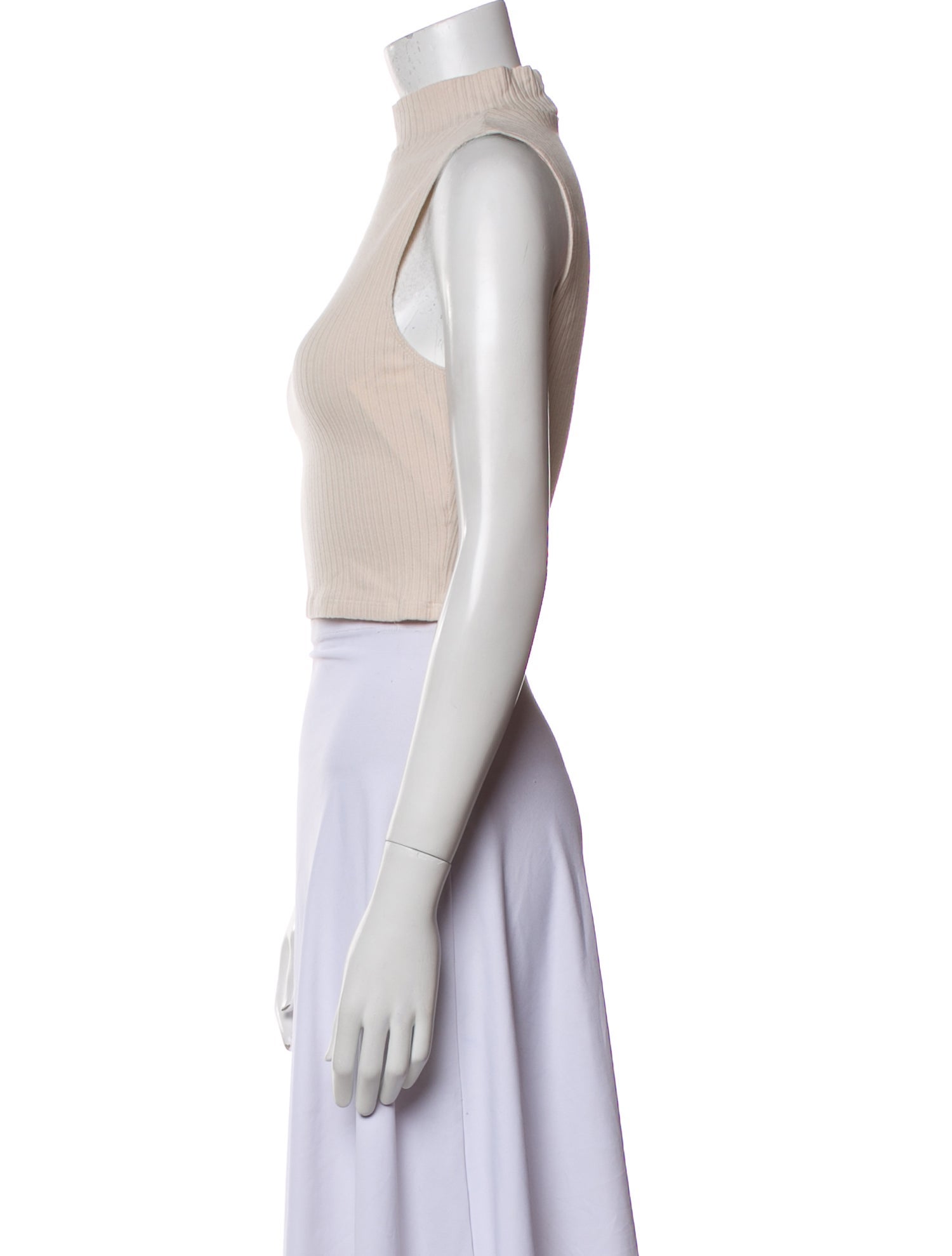 Reformation Mock Neck Sleeveless Crop Top