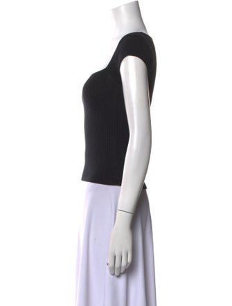 Reformation Square Neckline Short Sleeve Crop Top