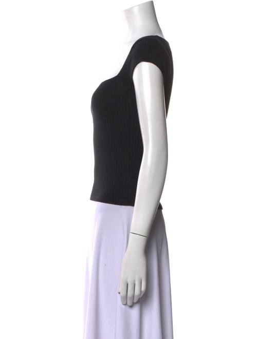 Reformation Square Neckline Short Sleeve Crop Top