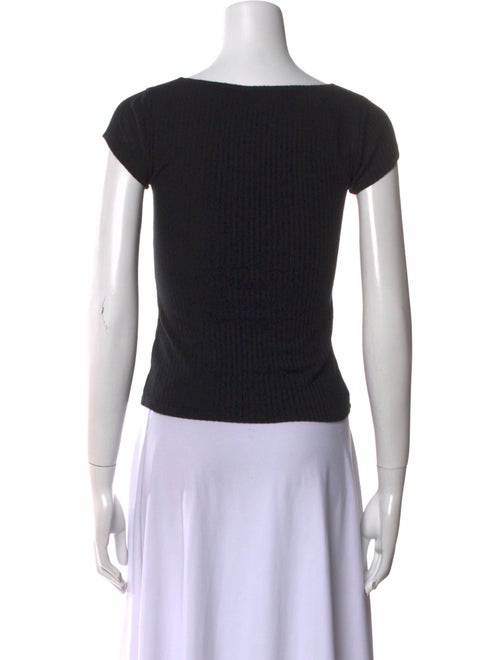 Reformation Square Neckline Short Sleeve Crop Top