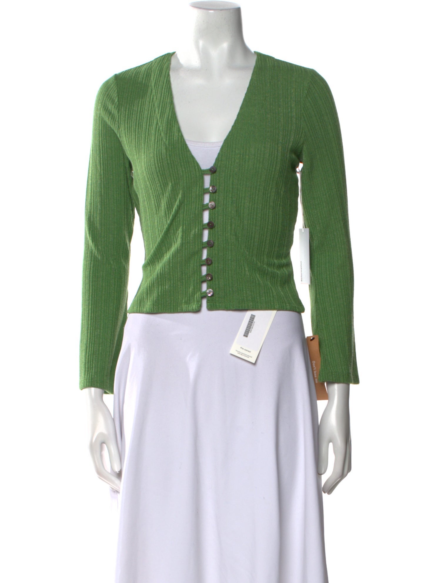 Reformation V-Neck Three-Quarter Sleeve Crop Top w/ Tags