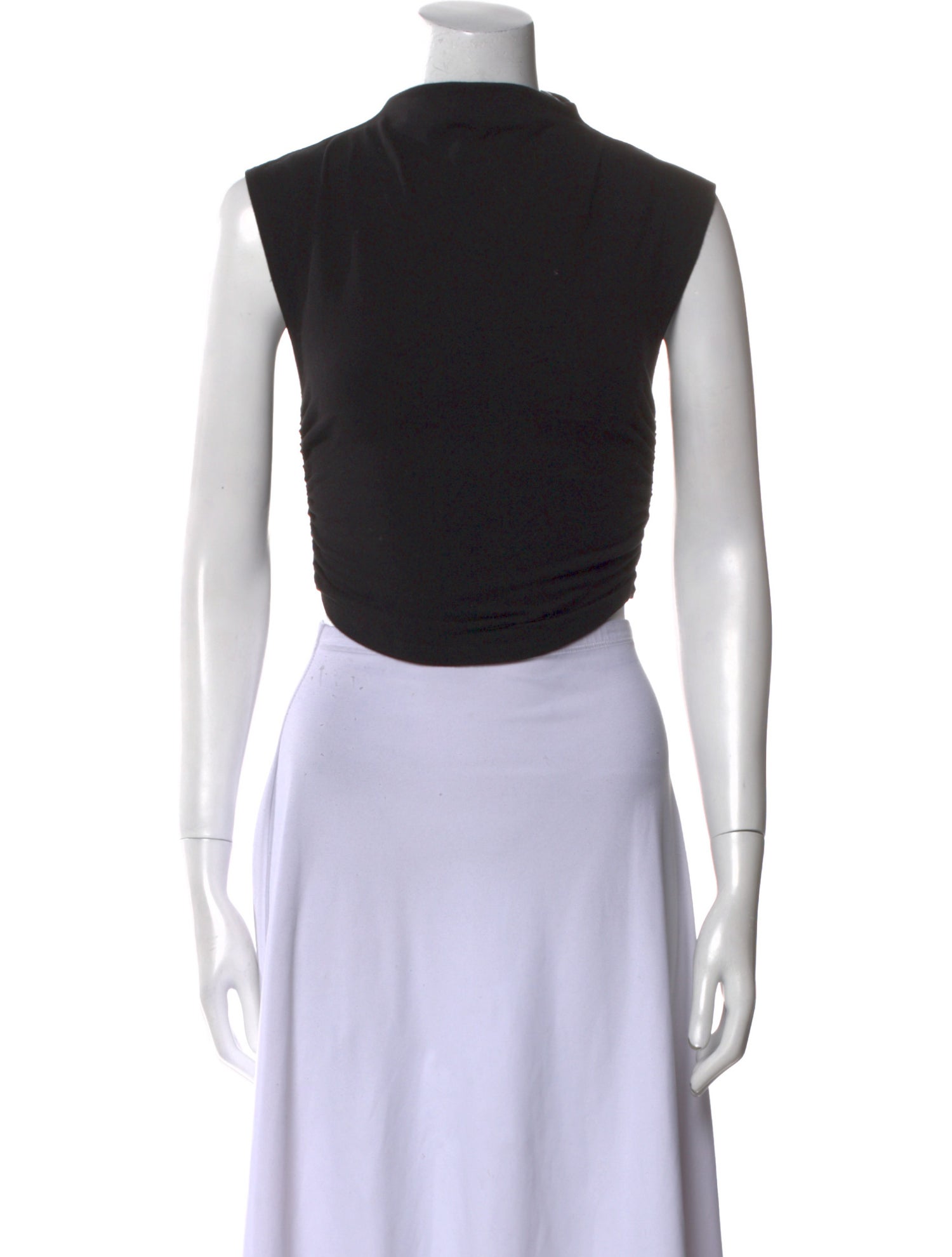 Reformation Mock Neck Sleeveless Crop Top