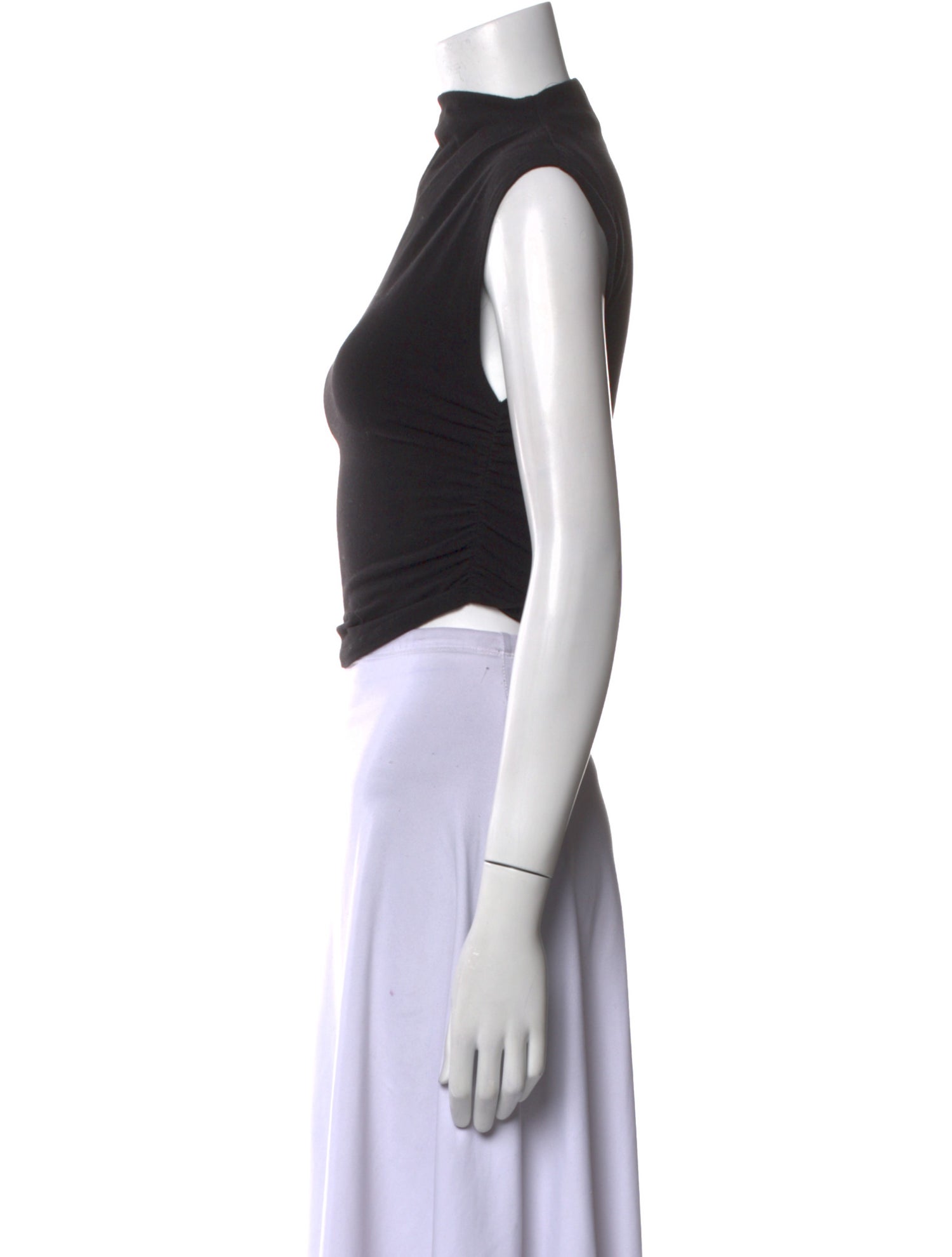 Reformation Mock Neck Sleeveless Crop Top