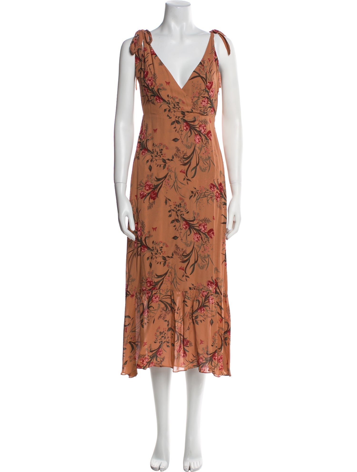 Reformation Floral Print Long Dress