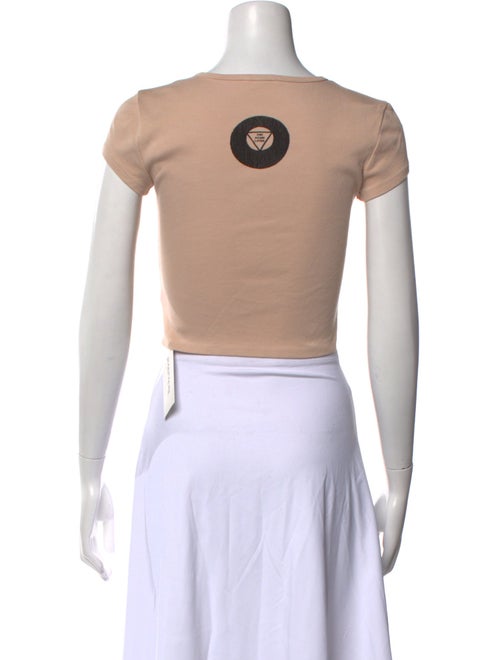 Reformation Graphic Print Crew Neck Crop Top