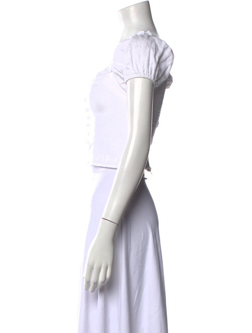 Reformation Linen Square Neckline Crop Top