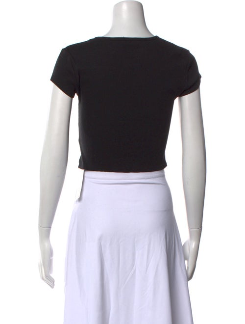 Reformation Graphic Print Crew Neck Crop Top