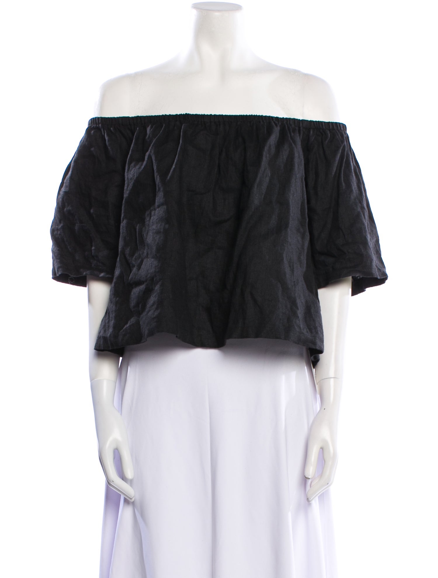 Reformation Off-The-Shoulder Short Sleeve Crop Top