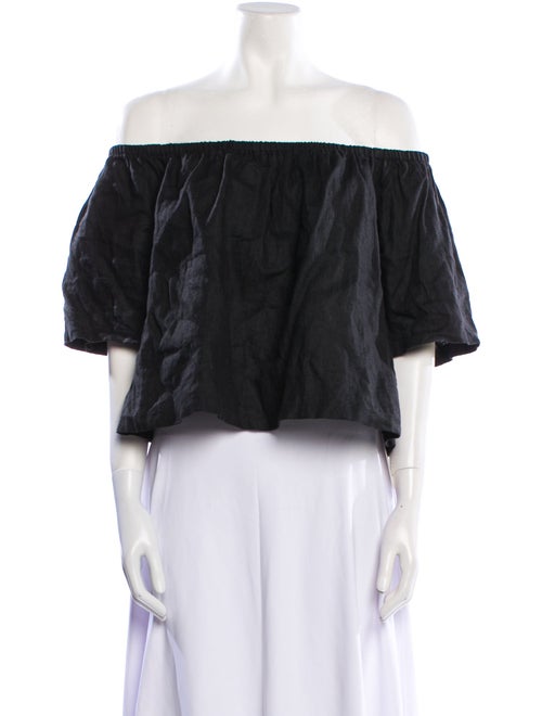 Reformation Off-The-Shoulder Short Sleeve Crop Top