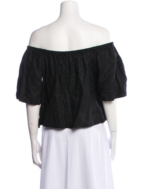 Reformation Off-The-Shoulder Short Sleeve Crop Top
