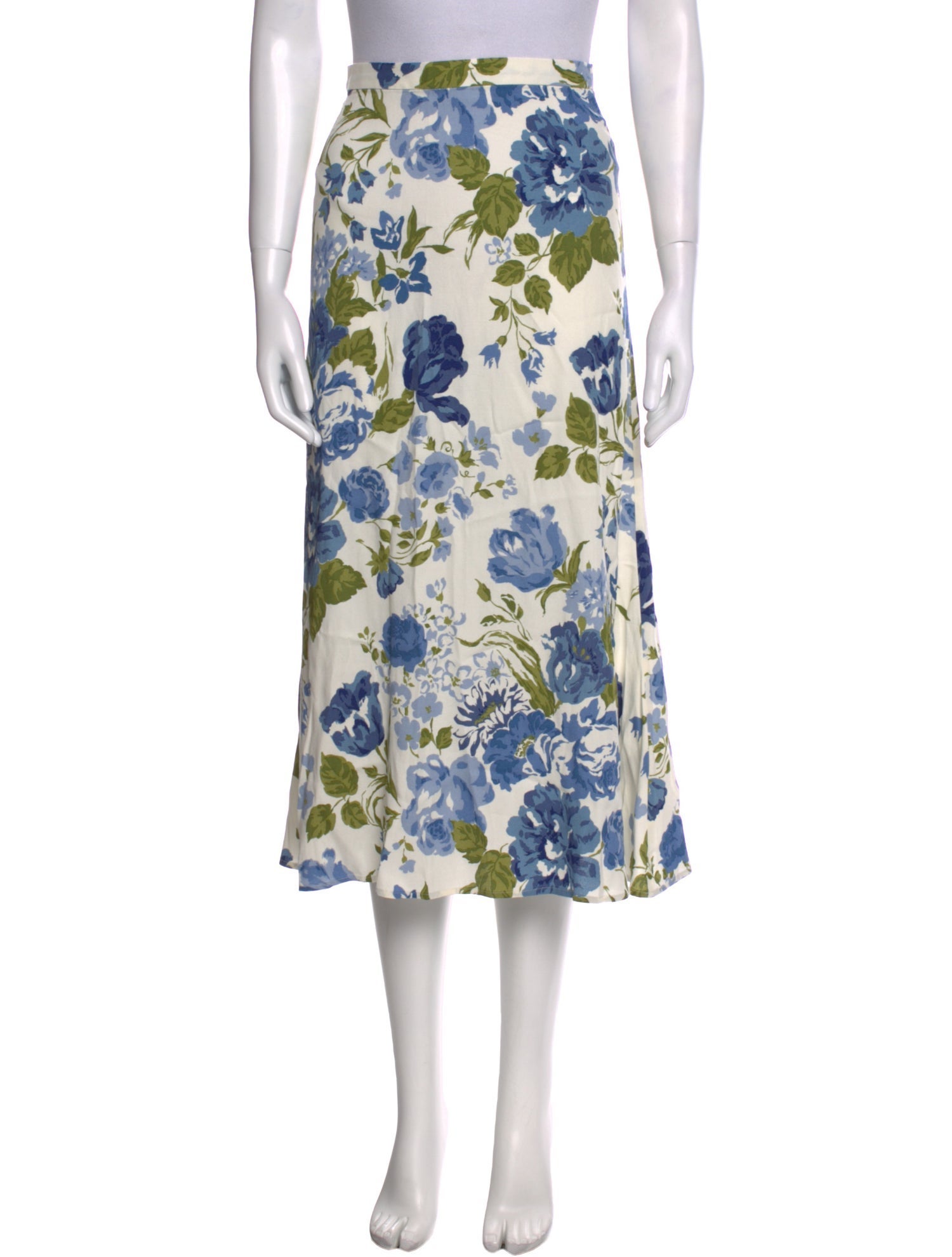 Reformation Floral Print Knee-Length Skirt
