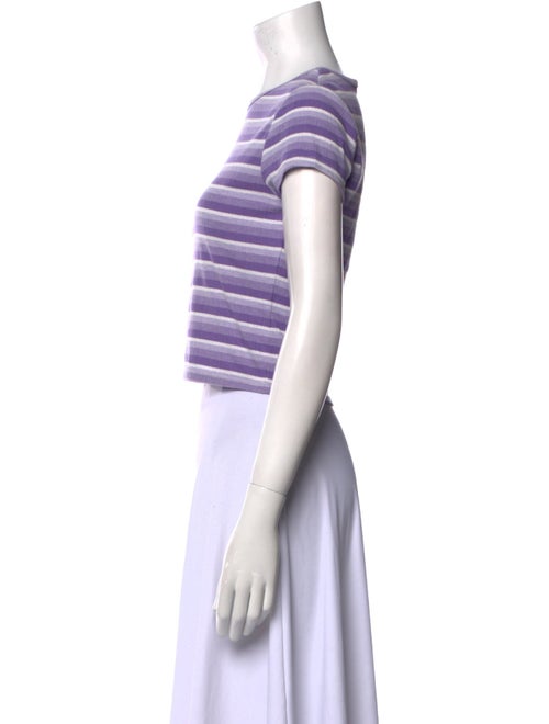 Reformation Striped Crew Neck Crop Top