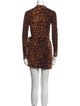 Reformation Animal Print Mini Dress