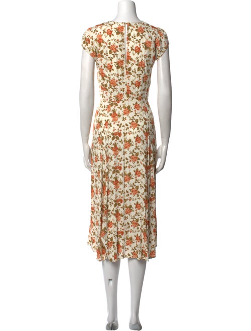 Reformation Floral Print Midi Length Dress