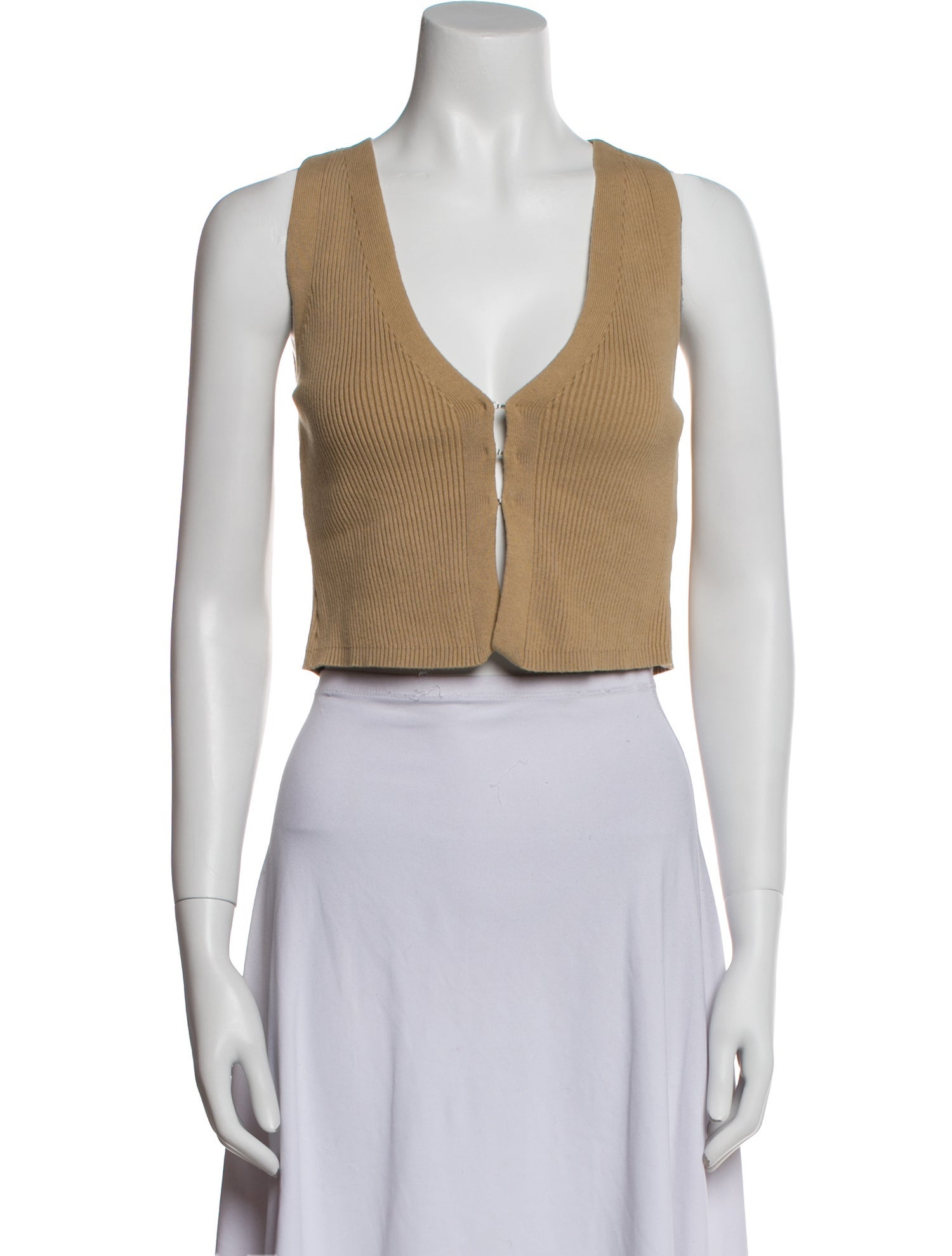 Reformation V-Neck Sleeveless Crop Top