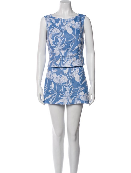 Reformation Linen Printed Skirt Set