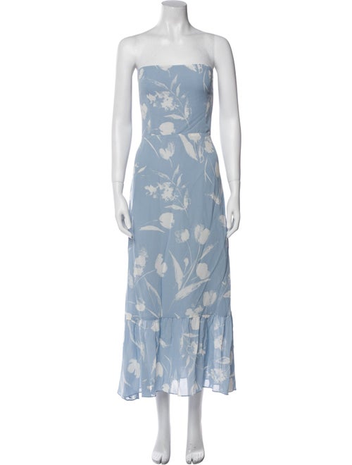 Reformation Floral Print Midi Length Dress